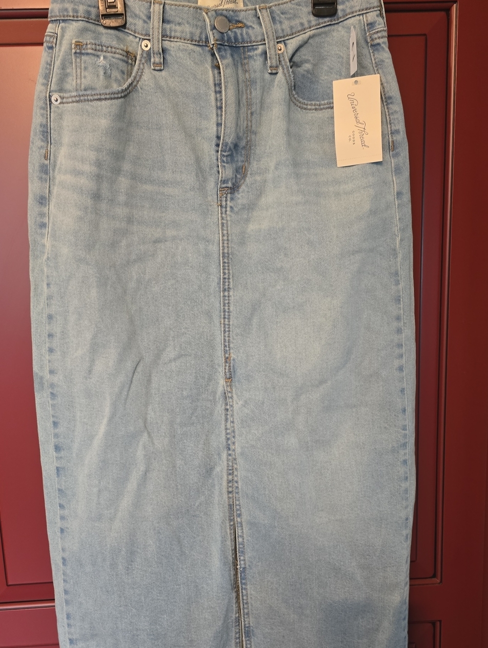 Light Wash Denim Maxi Skirt Sz 10